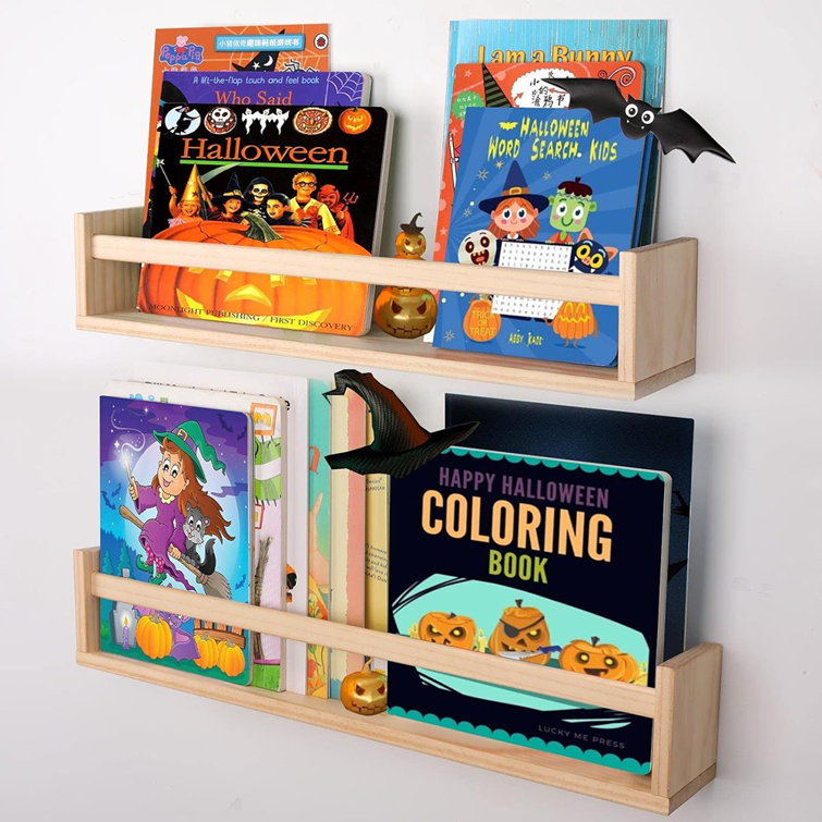 Latitude Run Falle Floating Shelves For Wall Burlywood Nursery